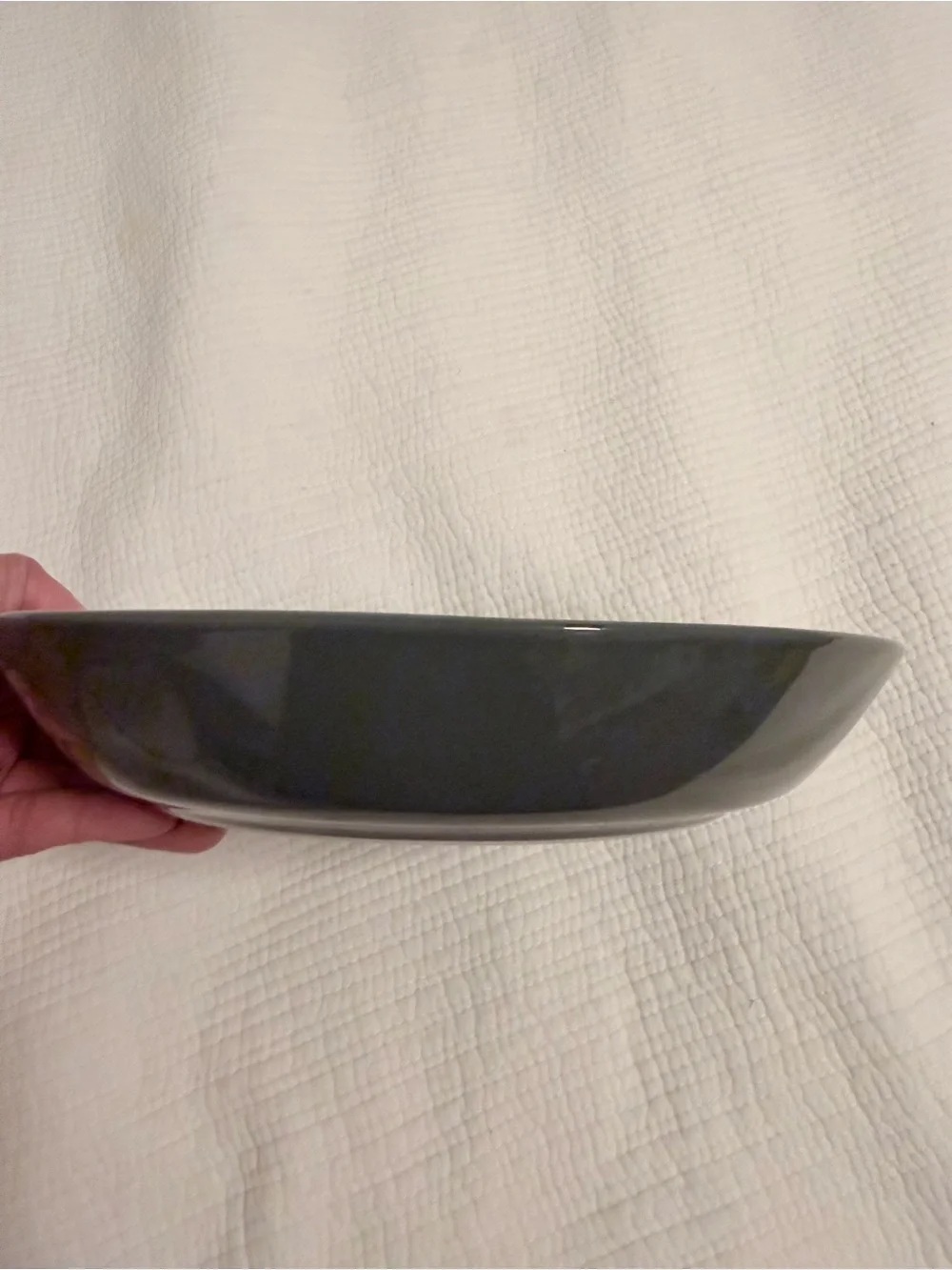 Crate&Barrel Hue Dark Grey Low Pasta Bowl by Aaron Probyn, Set of 4, SKU 673-082